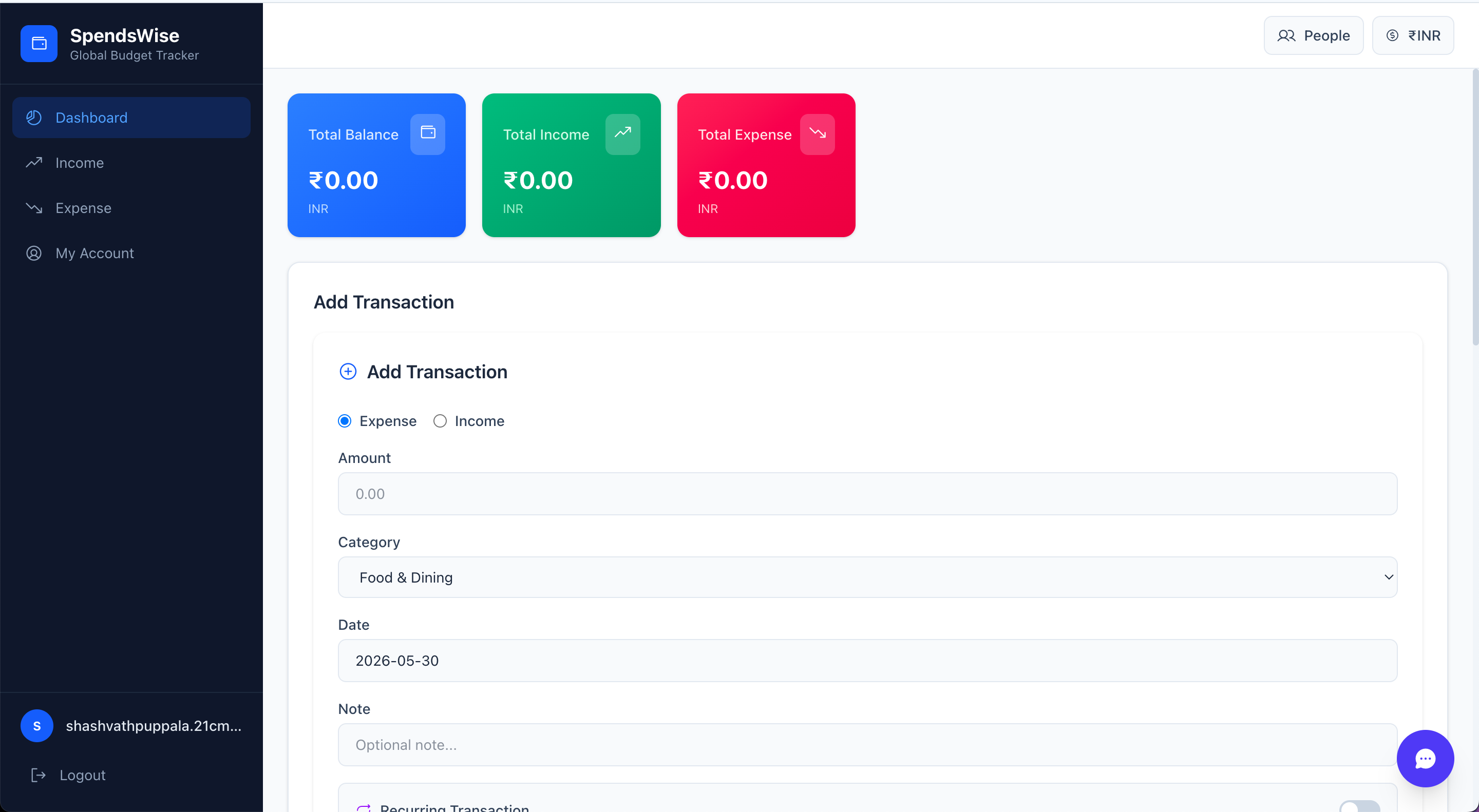 SpendsWise screenshot